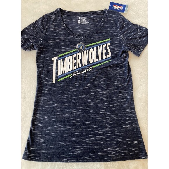 NEW Minnesota Timberwolves V-Neck T-Shirt NBA Women's Size Large TWolves NWT - Picture 1 of 16